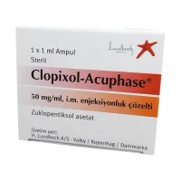 Фото Клопиксол Акуфаз раствор для в/м введения 50мг/мл 1мл №1 (1 амп!!!)